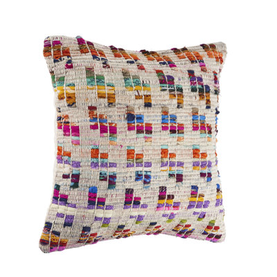 Housse de coussin décoratif en mélange de fibres naturelles et de coton Bay