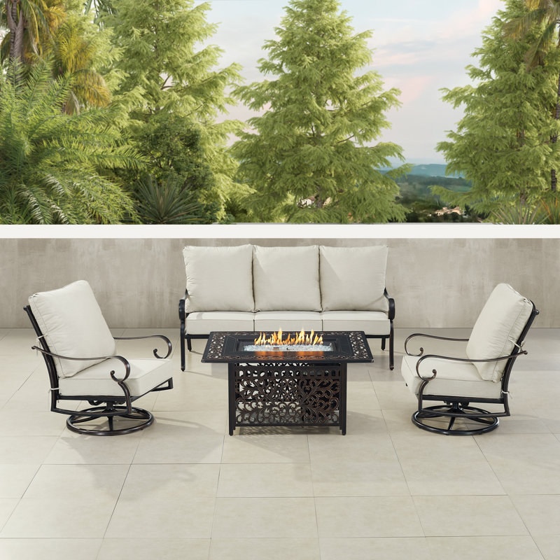 Suad 5 - Person Patio Conversation Set with Cushions