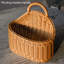 Panier de rangement suspendu en osier de rotin en bois tissé à la main, paniers suspendus, panier à oignon, manteau de rangement bohémien, mur de fruits pour cuisine, maison, restaurant, ail, décoration murale