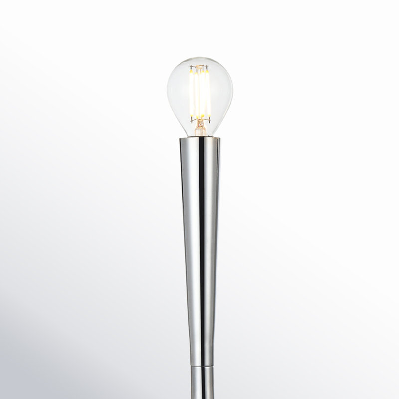 Lustre en fer à intensité variable 6 lumières Catalena, H 25,6 po x l 42 po x P 42 po, Chrome