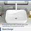 Lavabo de salle de bain rectangulaire en porcelaine blanche L 20 po x l 15 po Mocoloo (sans base)-125359456