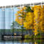 Magnifique rideau de douche avec 12 crochets Lake Northern Autumn-1395012600