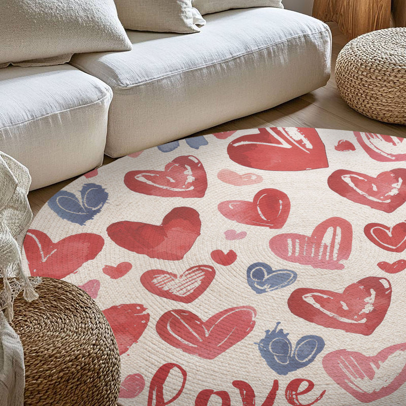 Tapis tressé Love-Packed, Rond 5 pi