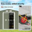 Remises de jardin en acier durable, rangement extérieur spacieux de style moderne