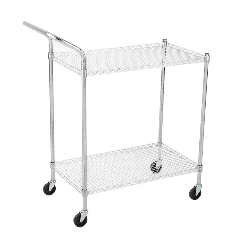 Chariot en métal à roulettes, H 40,2 po x l 17 po x P 29,5 po