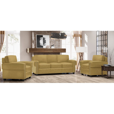 Ensemble de salon en cuir 3 pièces Fardin