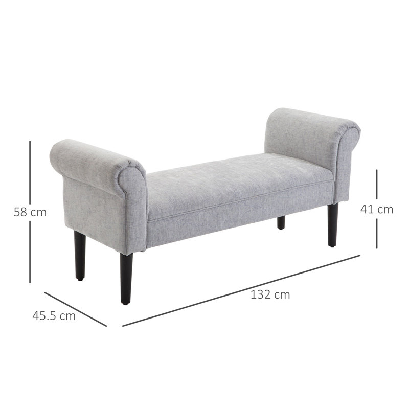 Upholstered Bench, Polyester Blend