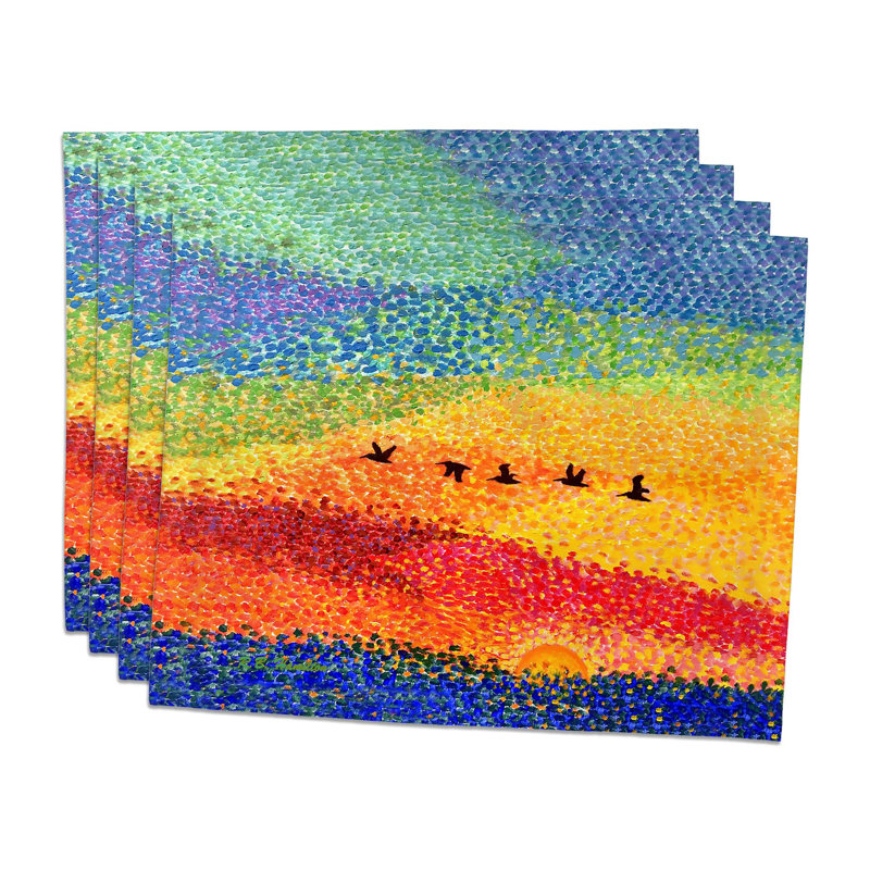 Ensemble de 4 napperons Pelican Sunset