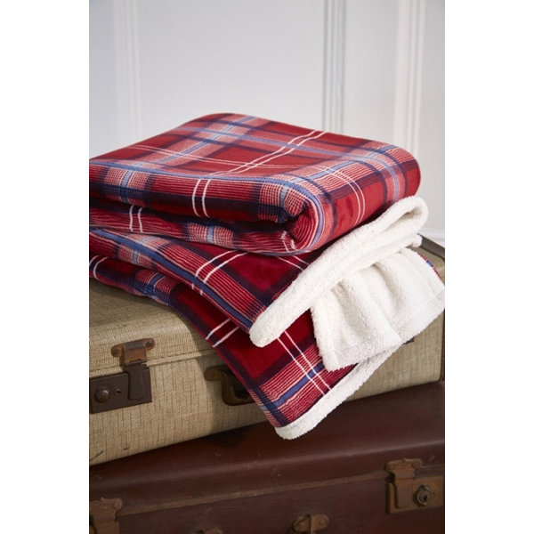 Red Check Throw