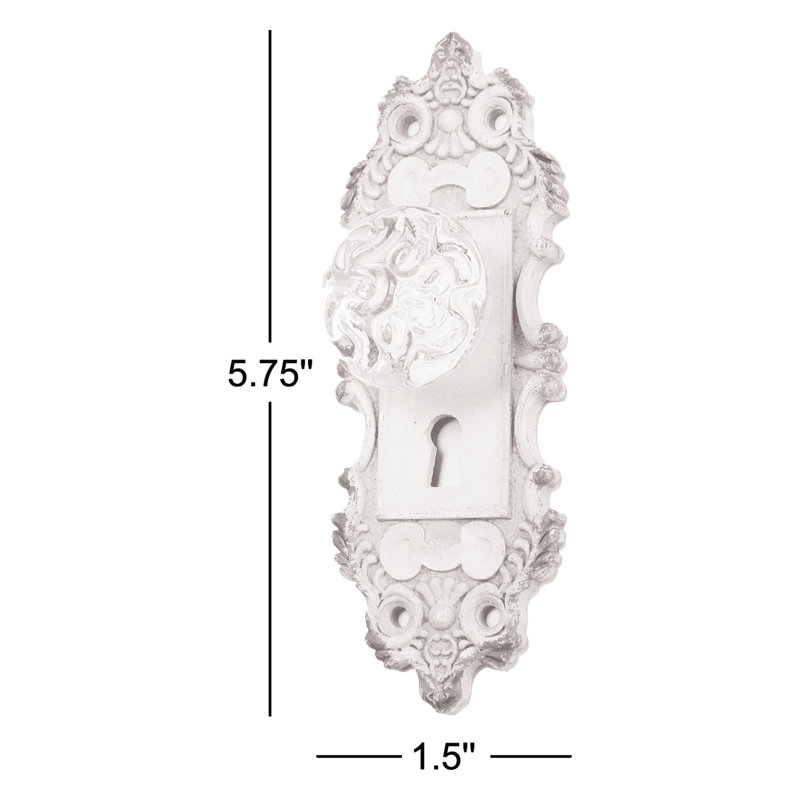 4 Piece Door Handle Wall Hooks, Cream