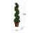 35'' Boxwood Topiary in Faux Concrete Planter