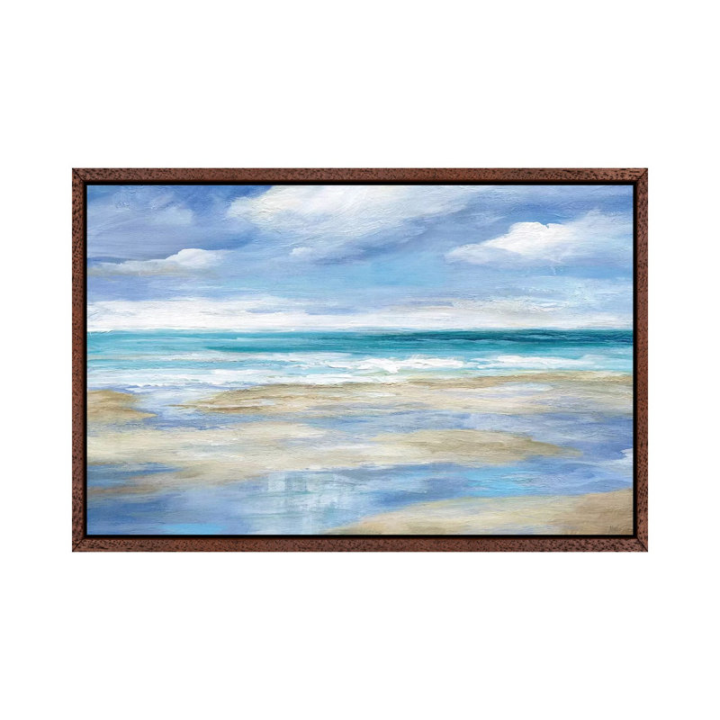 Washy Coast I by Nan - Painting on Canvas, 152.5 cm H x 101.5 cm W, Classic Brown Wood Framed