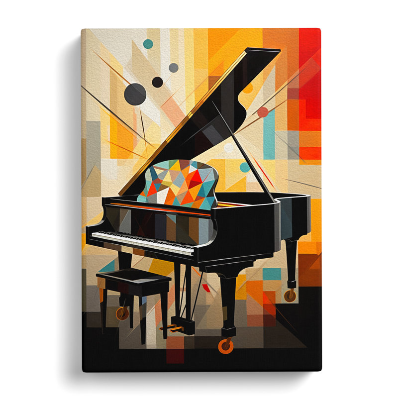 Piano Geometric - No Frame Print, 50cm H x 35cm W x 3cm D