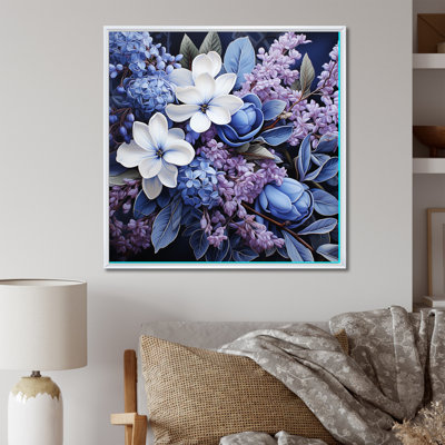 «Blue Garden of Lilacs I», reproduction d'art sur toile