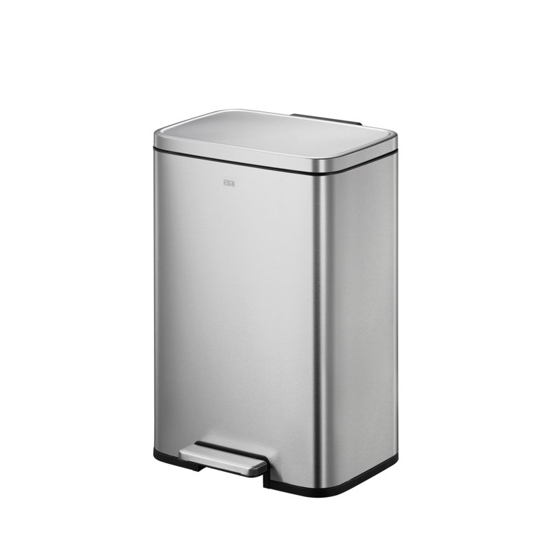 Stainless Steel Step On Kitchen Trash Can, 64.5" H x 42.8" W x 37" D, 50