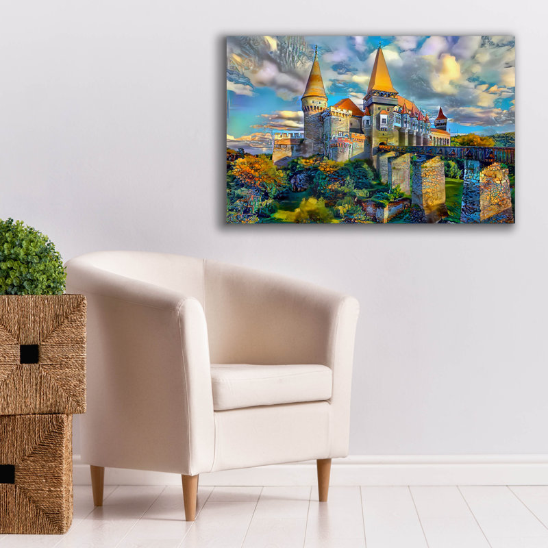  Reproduction d'art sur toile, «Hunedoara Hunyadi Corvin Castle», 40 po x 26 po, H 26 po x l 40 po