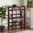 Zimmermann Terry 3-Tier Foldable Stackable Shelf Walnut Finish, 38.27" H X 27.57" W X 11.26" D-437738520-437738523