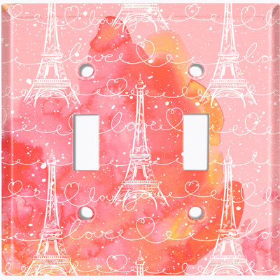 Patterned 2 - Gang Toggle Light Switch Standard Wall Plate