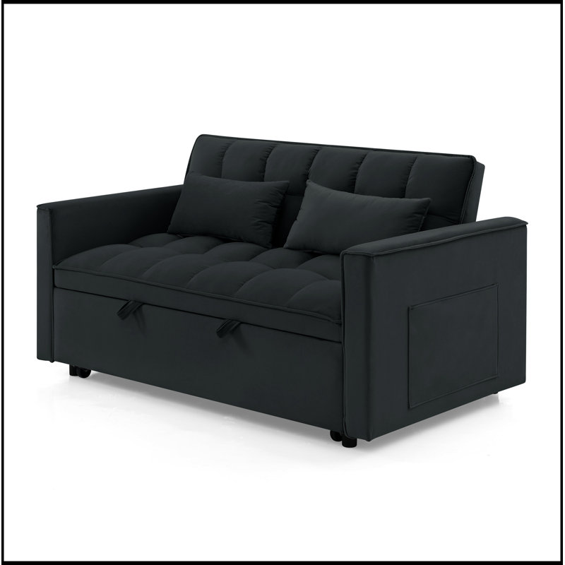 Versatile Foldable Sofa Bed with Adjustable Back for Ultimate Comfort, Black