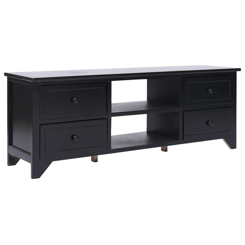 Adaysha Unfinished TV Stand, Black