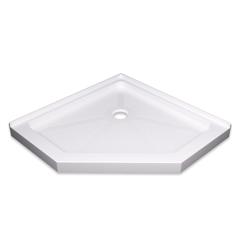 Base de douche néo-angle en ABS blanc 36 po x 36 po x 3,55 po Rainlex