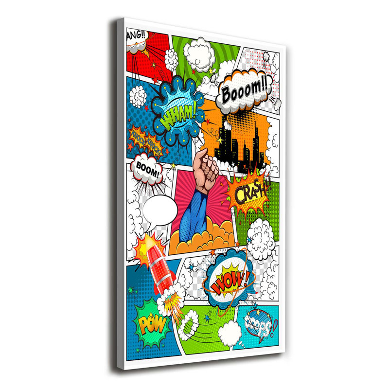 Comic Book - Wrapped Canvas Print