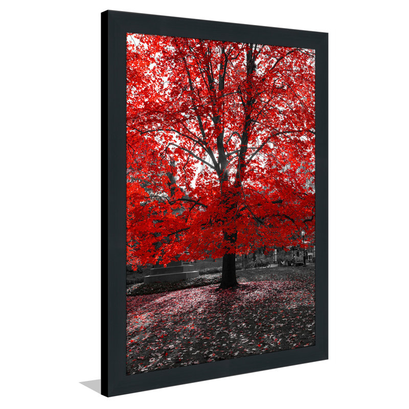 « red tree », reproduction de photo encadrée, H 51,5 po x l 35,5 po x P 0,75 po