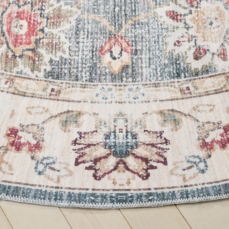 Arizona Performance Machine Washable Oriental Rug, Round 6'