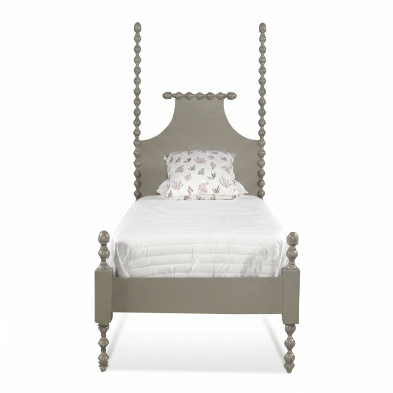 Mary Spindle Four Post Bed, Twin, Celery