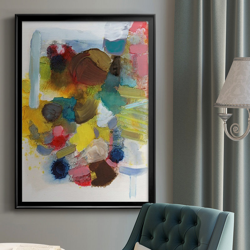 " Everything At Once I ", Picture Framed Canvas, 42.5" H x 30.5" W, Black