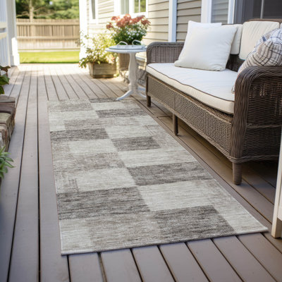 Machine Washable Indoor/Outdoor Cicel ACN1139 Beige Rug