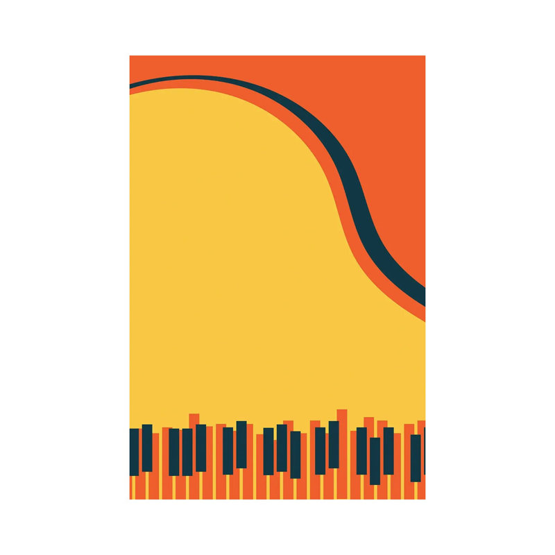«Grand Piano», reproduction sur toile tendue, H 12 po x l 8 po x P 0,75 po