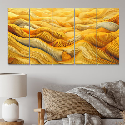 Golden Harvest Cord Field II - ensemble de reproductions d'art en métal