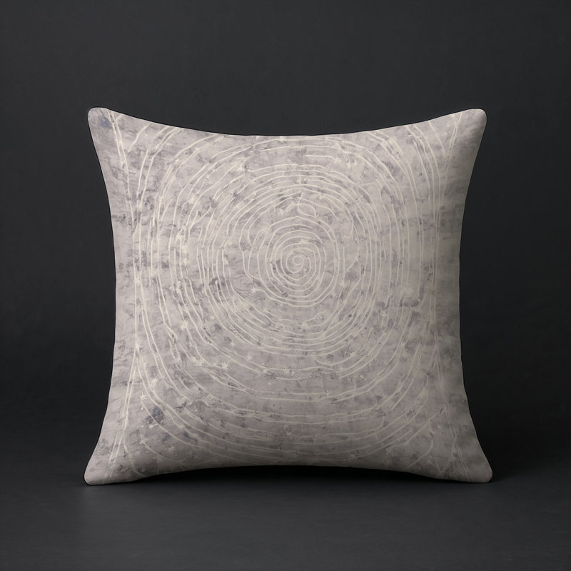 Coussin décoratif intérieur et extérieur Modern, Gris abstrait 57, Carré 16 po