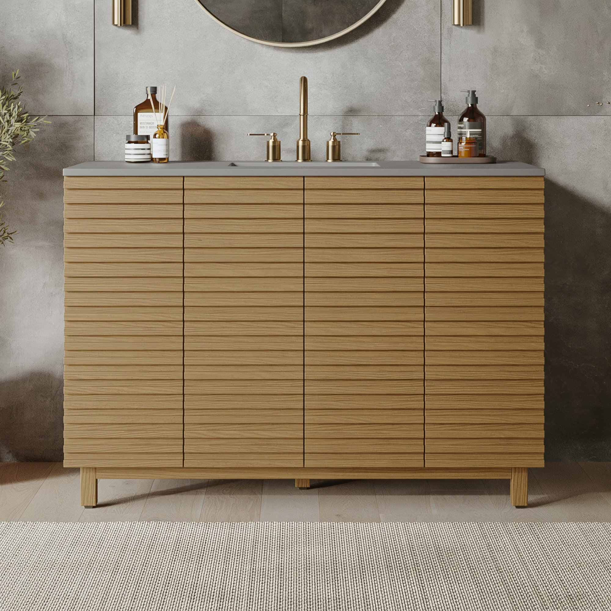 Drammen Horizontal Linear 48'' Single  Sink Vanity