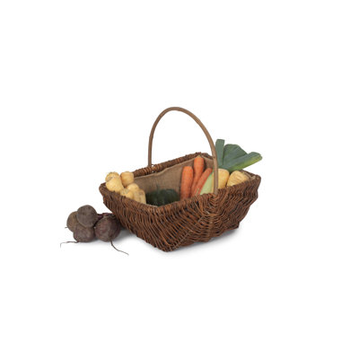 Wicker Unpeeled Garden Trug Basket