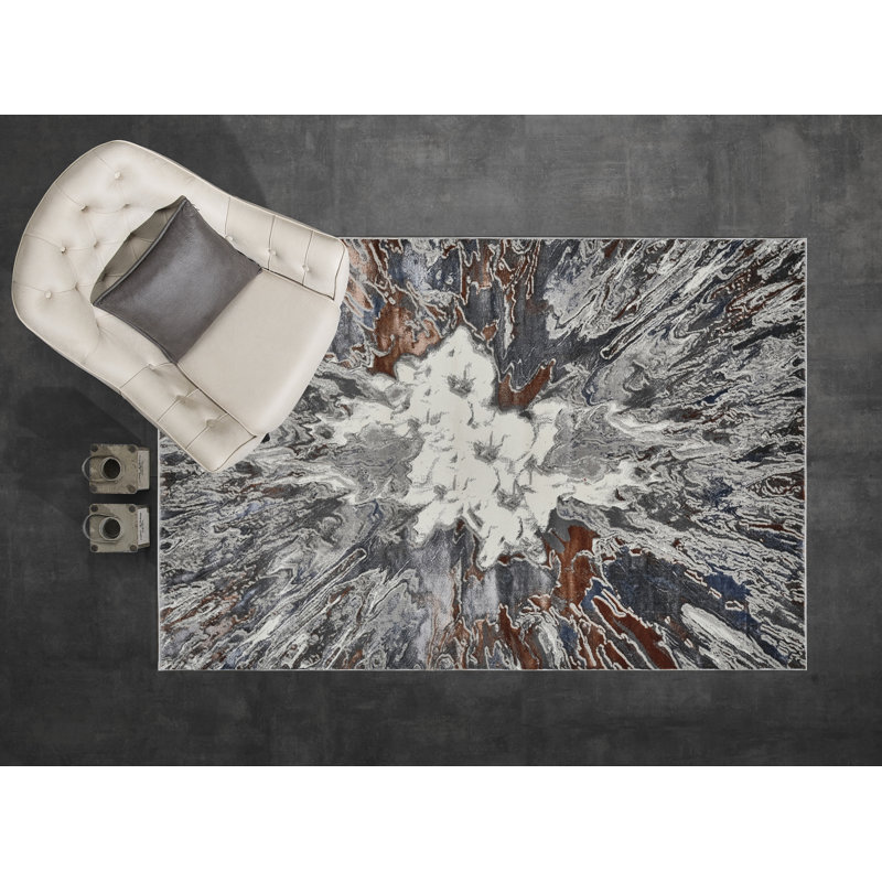 Inspire Collection Abstract Burst Area Rug, Rectangle 2' x 2'11"