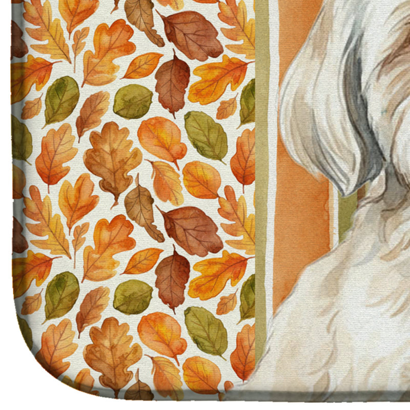 Tapis de vaisselle blanc Lhasa Apso Heirloom