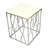 Square End Table With Stainless Steel Base