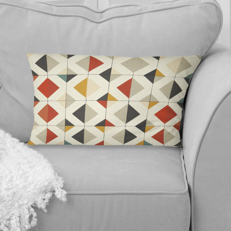 Coussin lombaire ivoire Mid-Century
