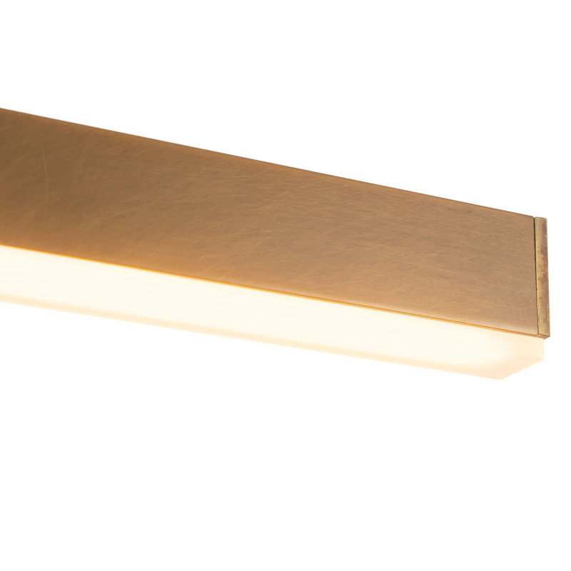 Vega 31-in Black dimmable LED Picture Light, Antique Brass, 30.88