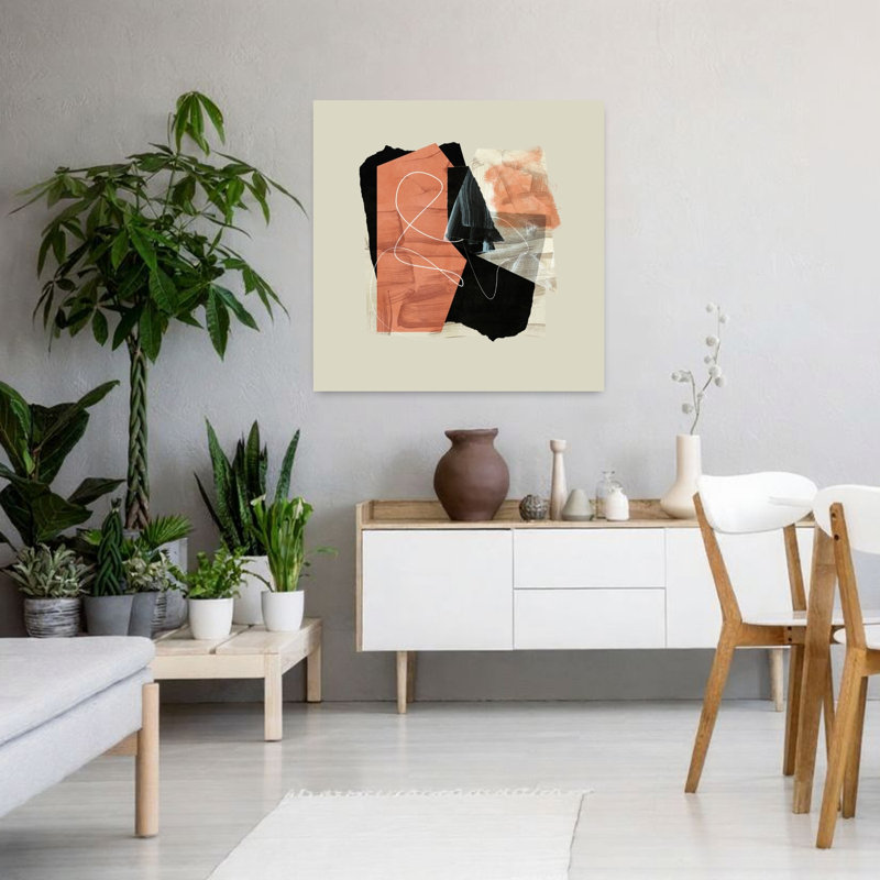 Art contemporain, art contemporain abstrait, H 36 po x l 36 po