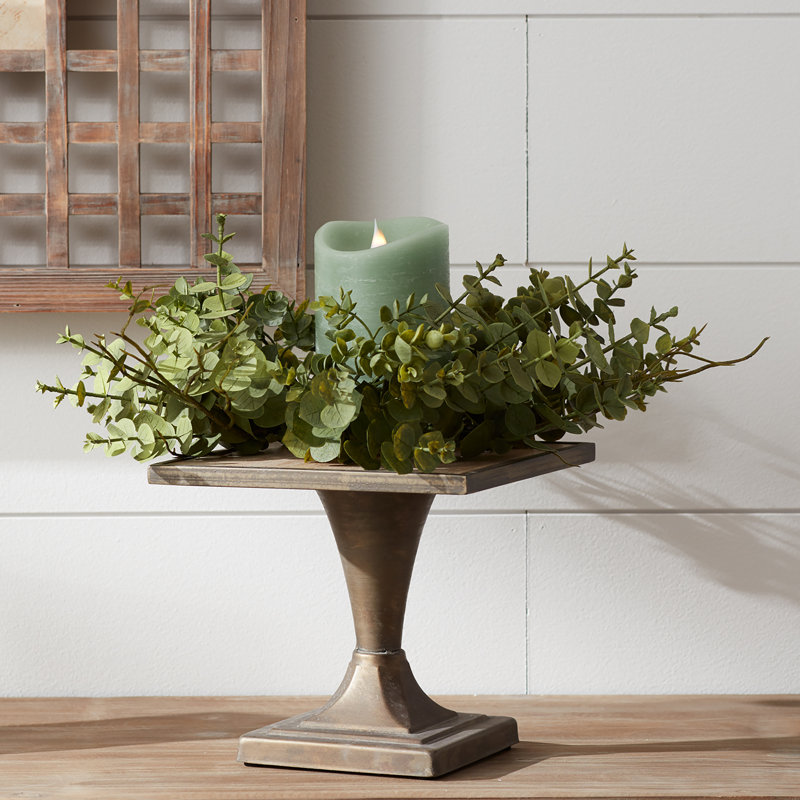 Bougie DEL à cire, H 5 po x l 3,5 po x P 3,5 po, Vert