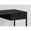 Bureau d'ordinateur, bureau personnel, ordinateur portable, tiroir de rangement, L 42 po, travail, stratifié noir, métal noir, contemporain, moderne-840563765