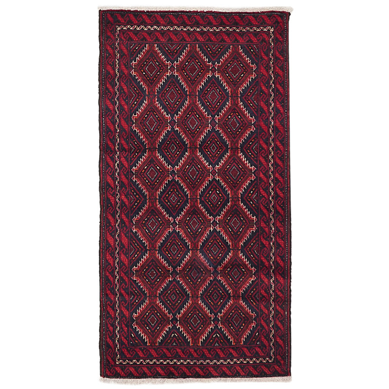 Tapis rouge Teimani 2 pi 11 po x 5 pi 9 po