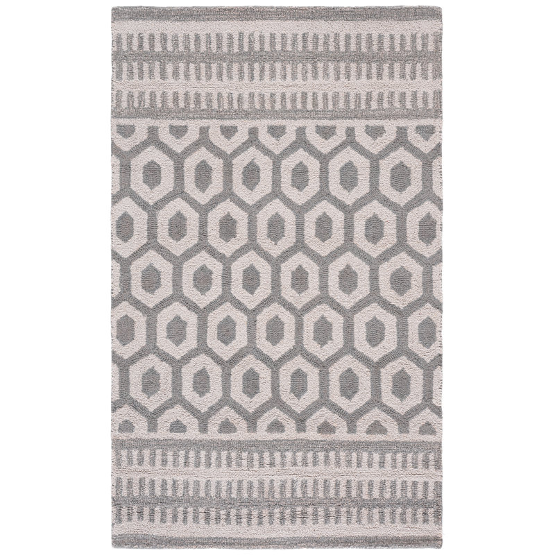 Cela Hand Tufted Performance Geometric Rug, Rectangle 3' x 5'