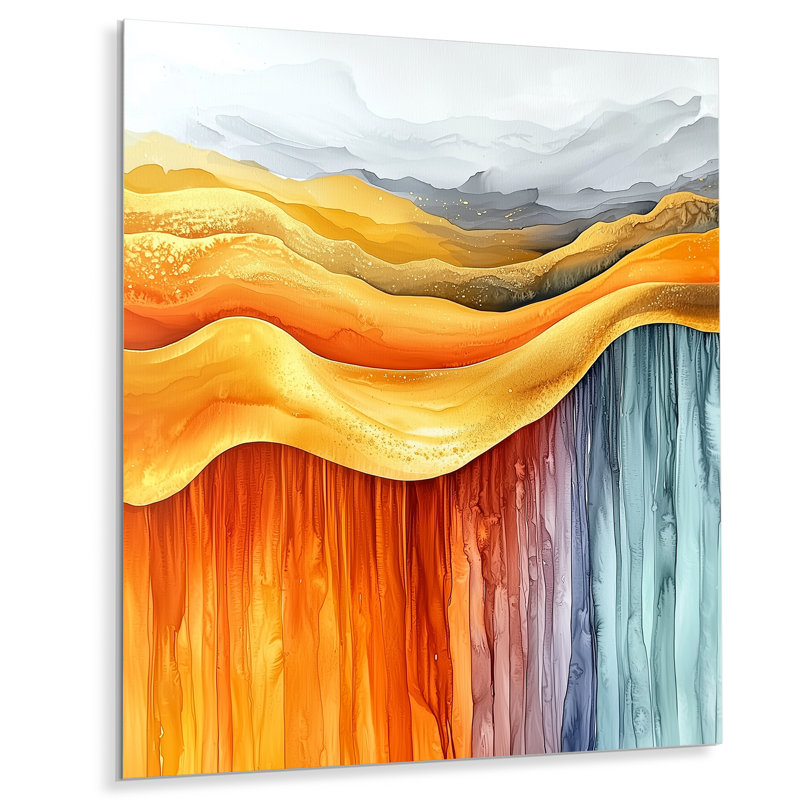 Cyarra - formes modernes, impression sur métal, H 20 po x l 12 po