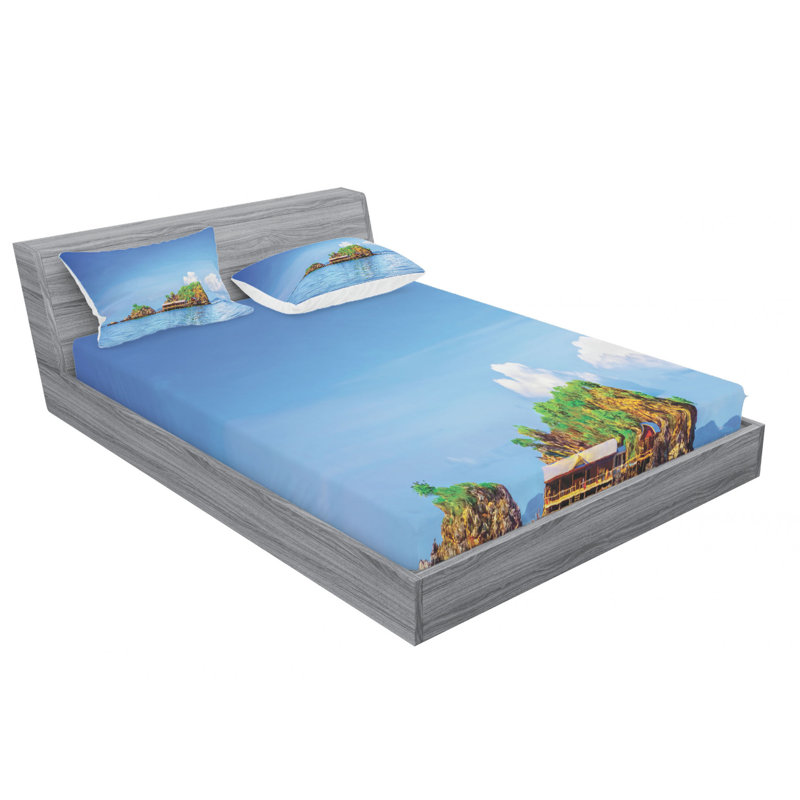 Microfiber Sheet Set, Queen Sheet Set with Fitted Sheet