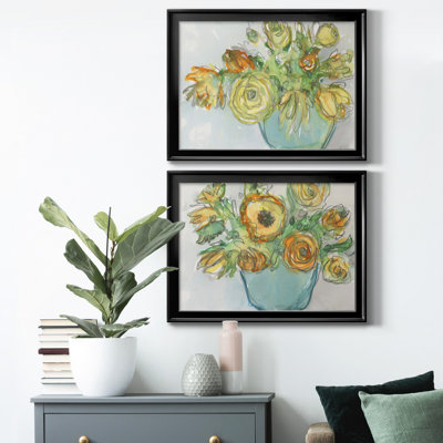 " Spring Floral Accent I " 2 - Pieces