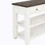 Console en bois de pin massif 48 po, table d'appoint moderne avec 3 rangements